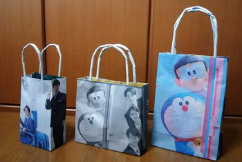 新城市子育て情報ナビ 咲くら 新聞紙エコバッグを作ろう