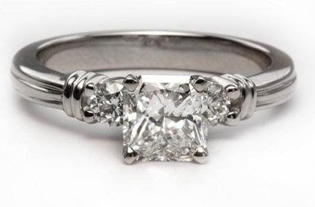 Platinum Engagement Ring Side Stones