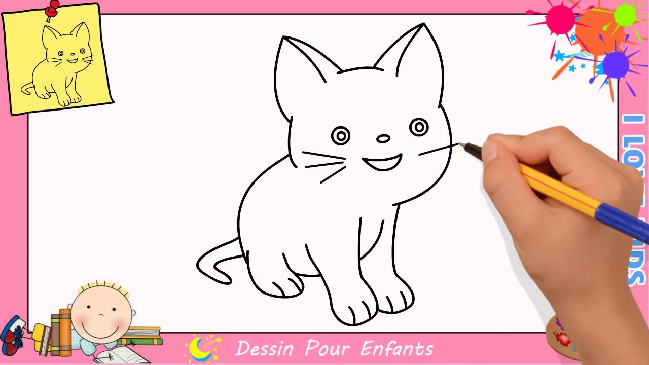 dessin chat facile - Les dessins et coloriage