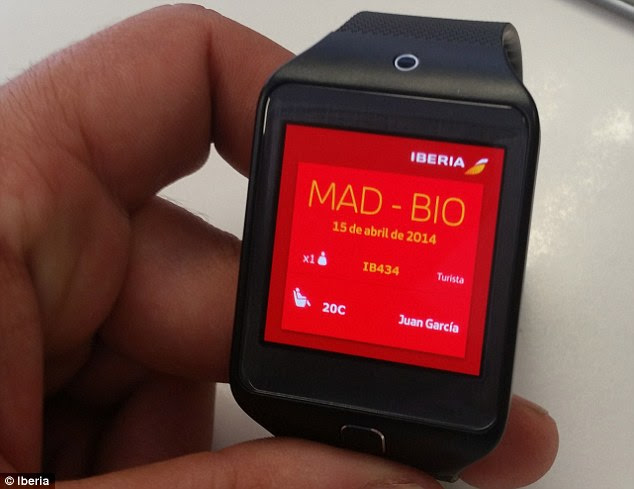 Wearable technology: Iberia and Samsung have create a smartwatch app that acts as a boarding pass