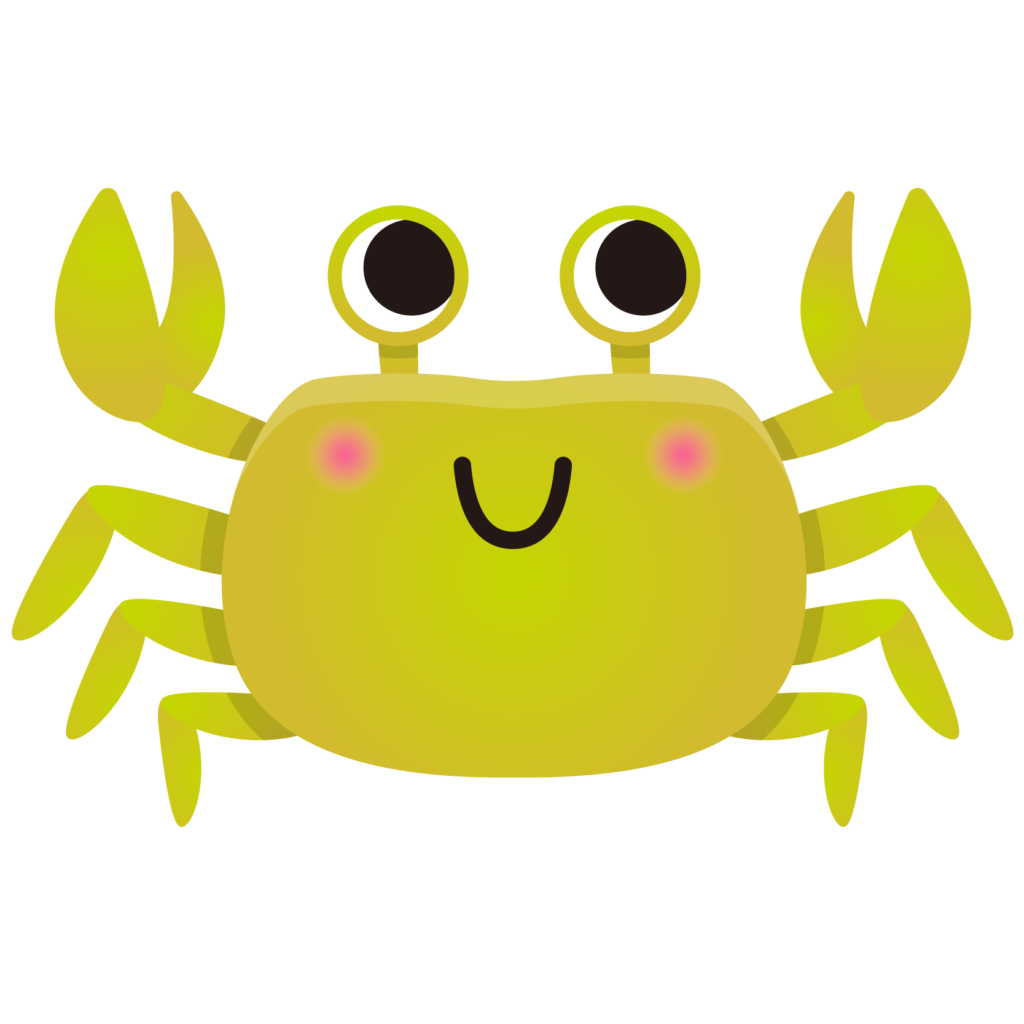 商用フリー 無料イラスト 黄色いかに 蟹 のイラスト Crab001 商用ok フリー素材集 ナイスなイラスト