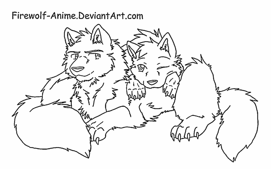 free anime wolf pack coloring pages download free clip art