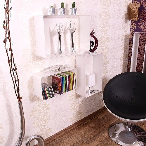 Review LOUNGE DESIGN CUBE SET METAL 70s space age furniture retro shelf from XTRADEFACTORY white