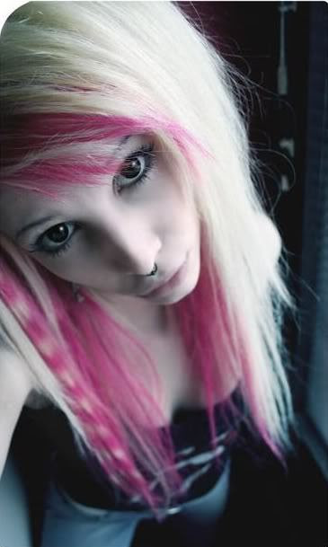 Girl with Blonde and Pink Hair