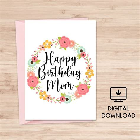  printable birthday cards for mom create your own happy birthday mom
