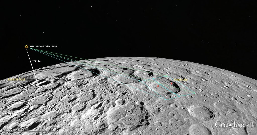 Google Moon -Orbital Dynamics of LROC NAC M1115742016LR