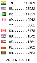 visitors by country counter