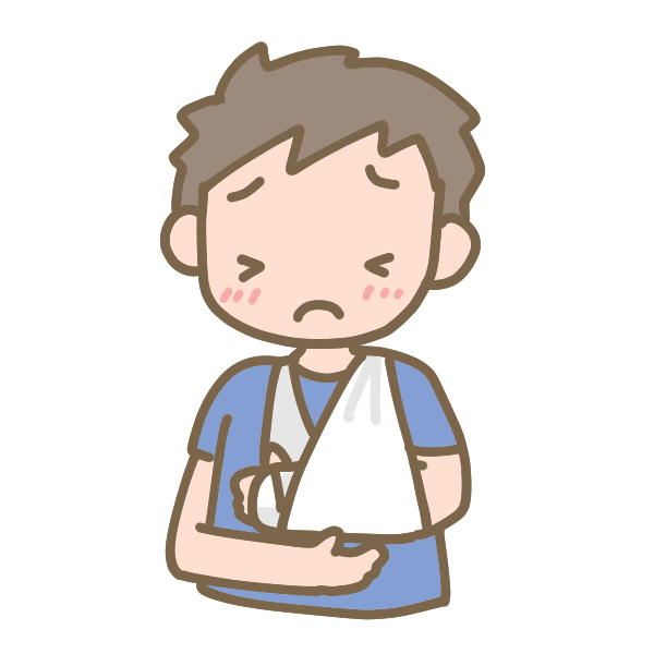 腕の骨折のイラスト かわいいフリー素材が無料のイラストレイン