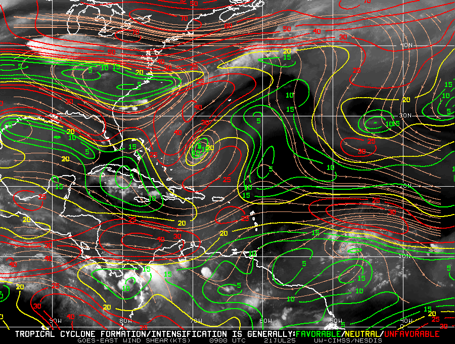 Deep-Layer Wind Shear - North Atlantic