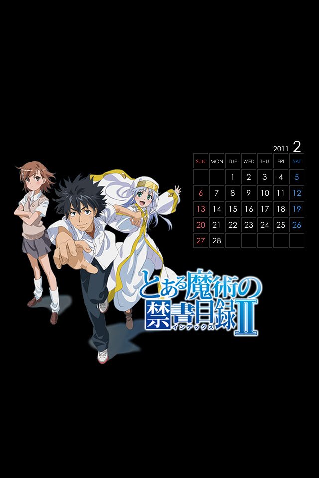 とある魔術の禁書目録 ロック画面壁紙 Flash携帯待受やってました