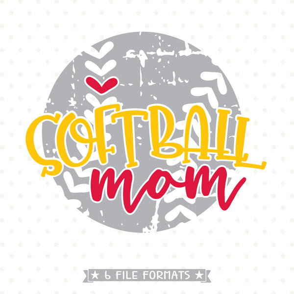 Download Softball Mom SVG - Distressed Softball SVG file - Grunge ...