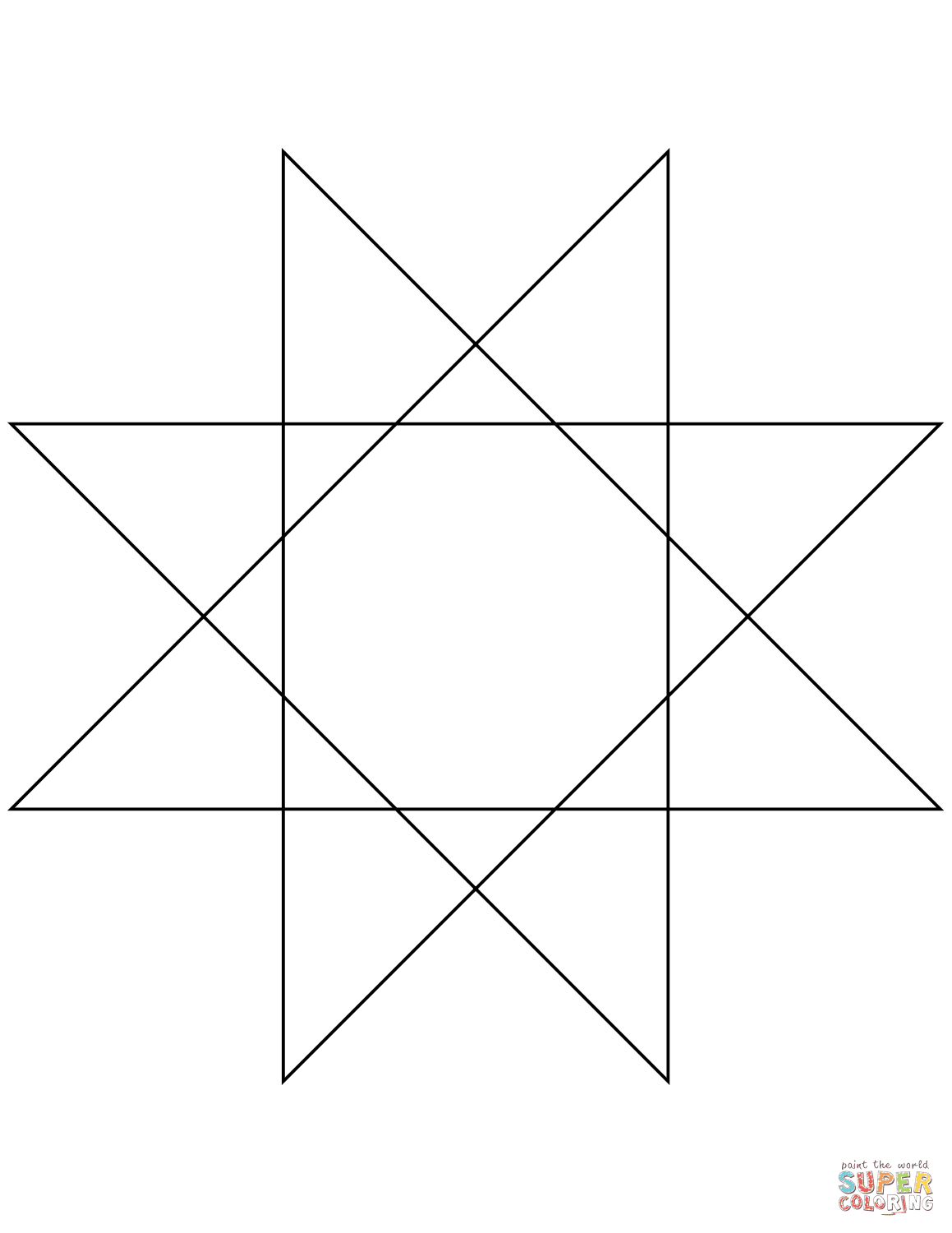 Dibujo De Estrella De 8 Puntas Para Colorear Dibujos Para Colorear Imprimir Gratis
