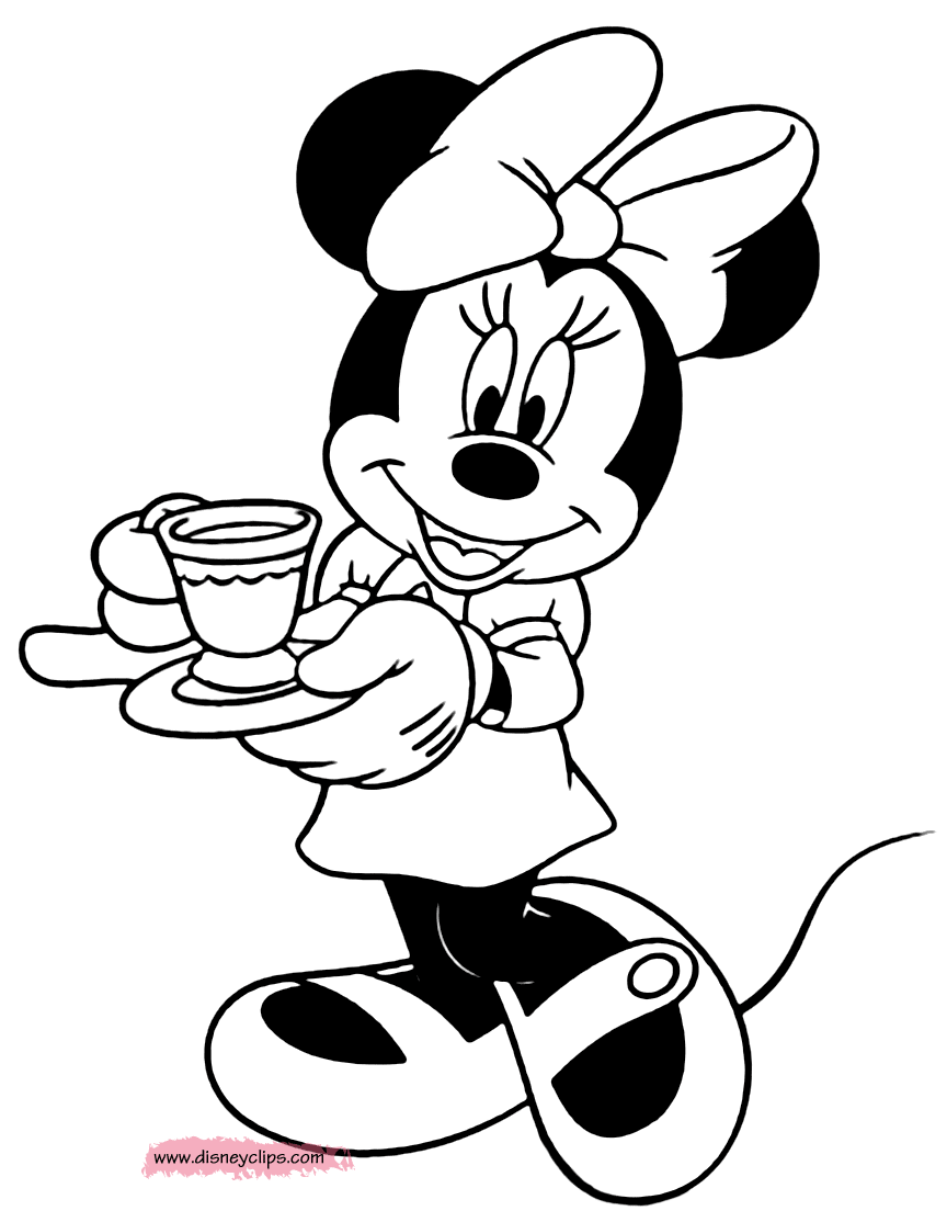 Download Minnie Mouse Food and Drink Coloring Pages | Disneyclips.com