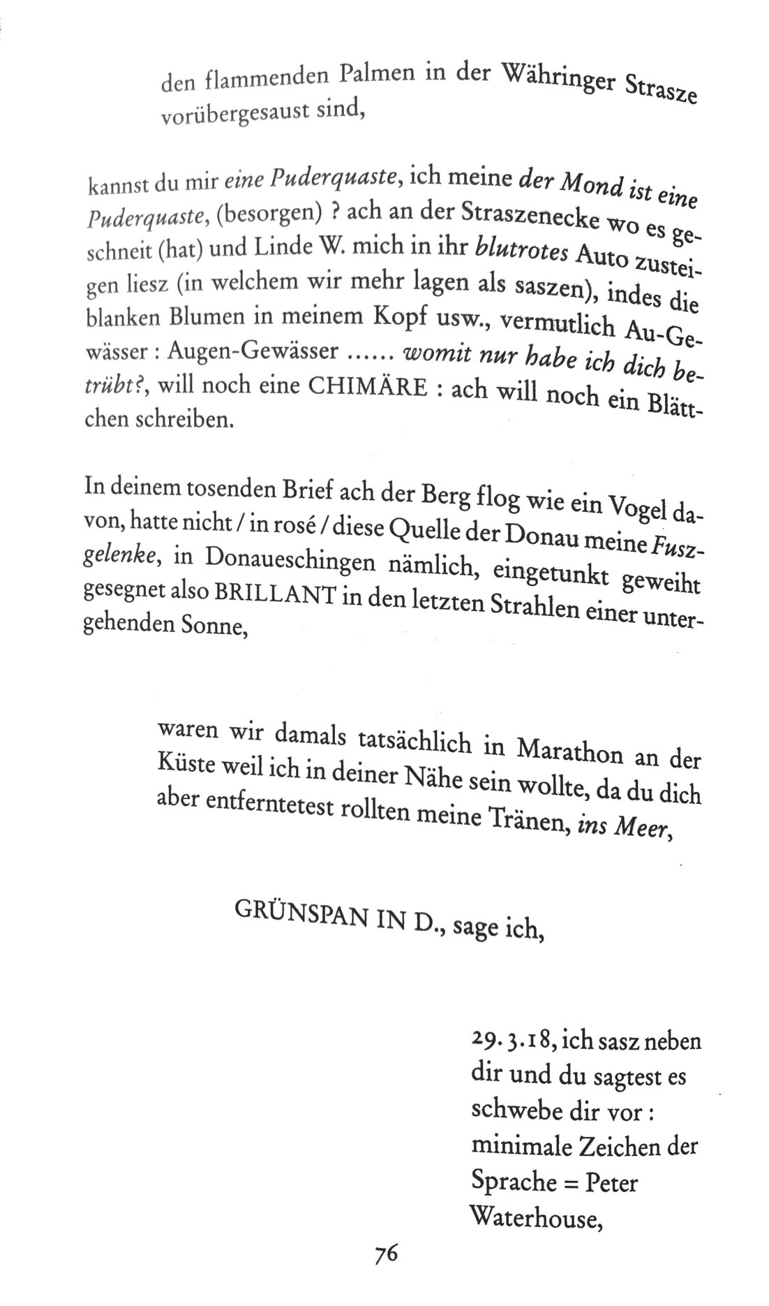 Friederike Mayrocker Linde Waber