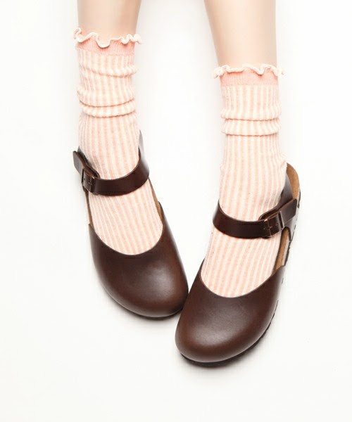 Brown shoes and beige socks  birkenstocks fashion  socks