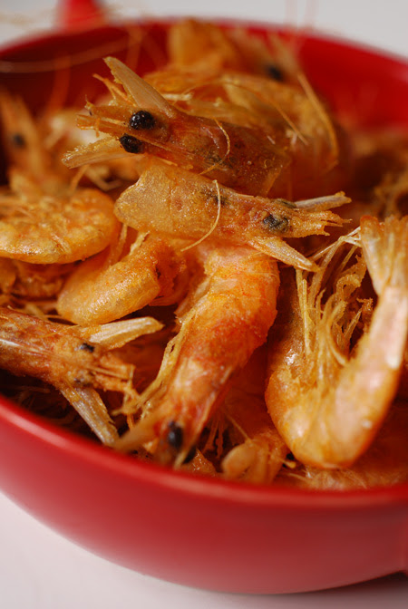 deep fried school prawns