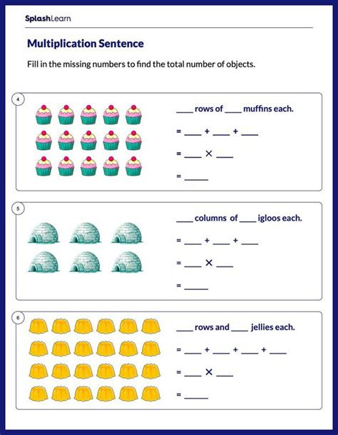  multiplication as repeated addition 2nd grade 3rd grade math worksheet