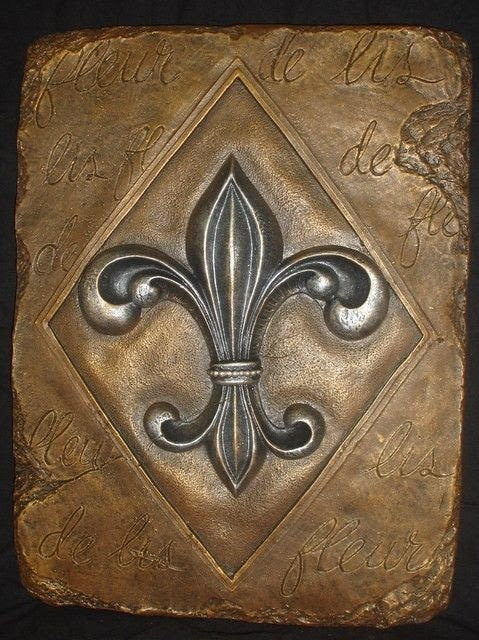 Fleur De Lis Wall Plaque French Art Home Decor 23037