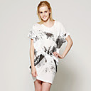 wholesale Abstract Printed Patters Short Sleeves Loose Blouse / Women's Blouses (FF-D-CC1261001)