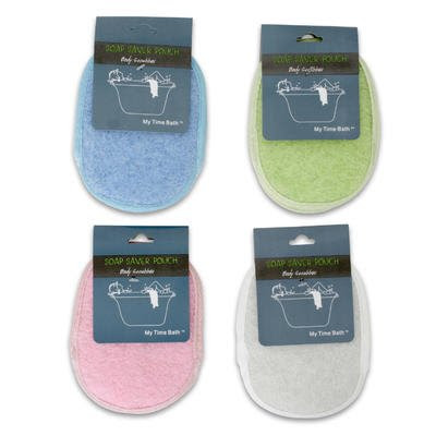 Soap Saver Pouch/Loofah Body Scrubber Polisher - Assorted Colors