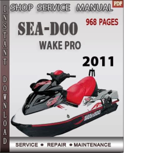 Download Seadoo Wake Wake Pro 2011 Workshop Manual