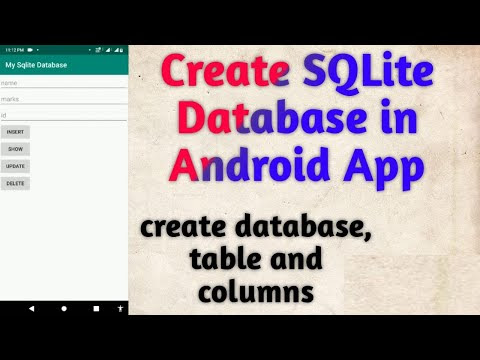How to create a Sqlite Database in Android