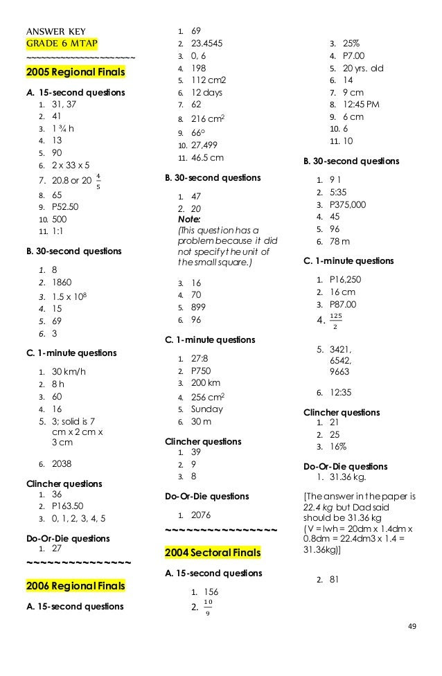 Grade 6 mtap reviewer