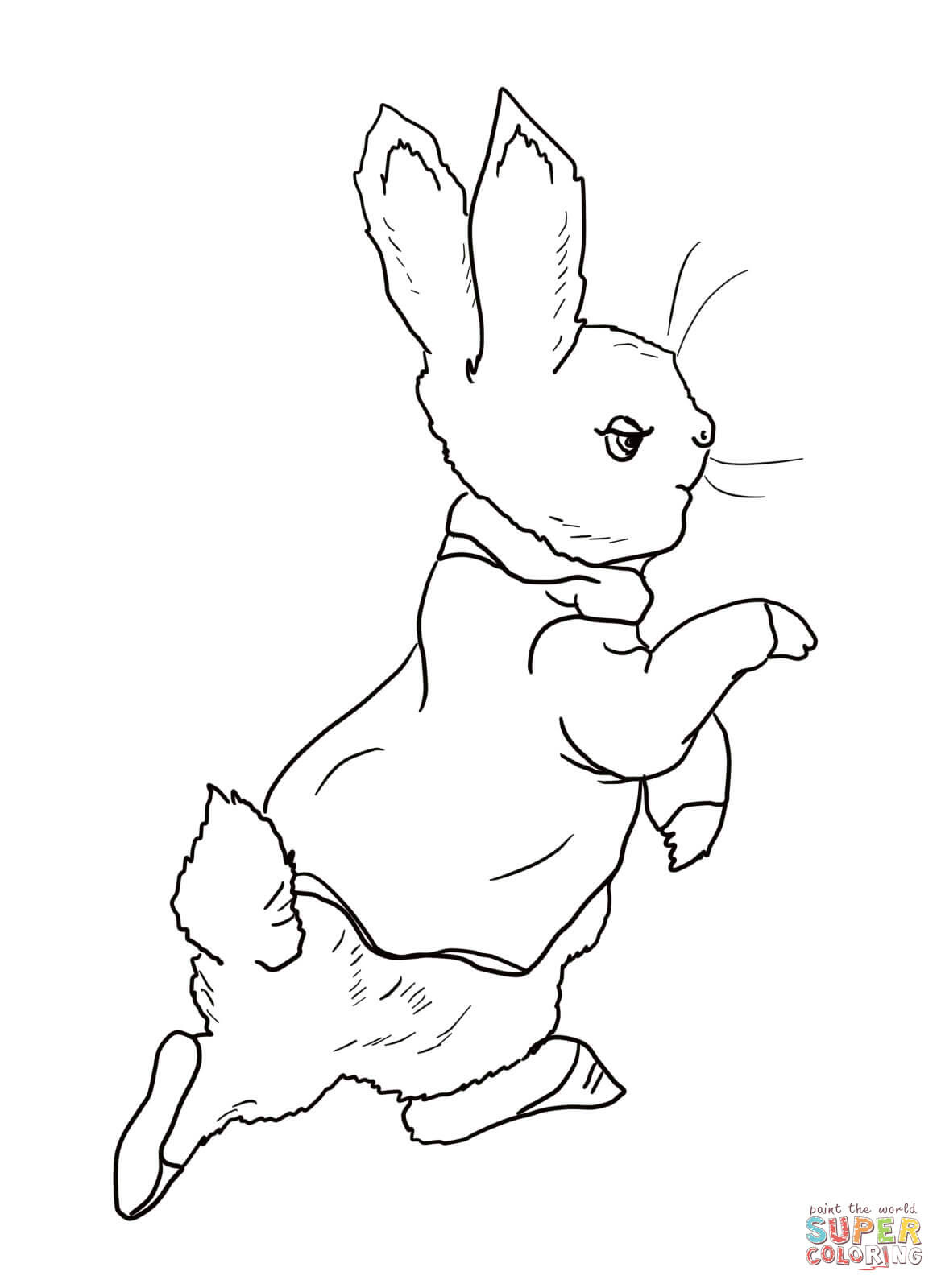 the Peter Rabbit is Going Into the Garden coloring pages