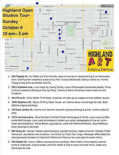 Highland Art Tour map by trudeau
