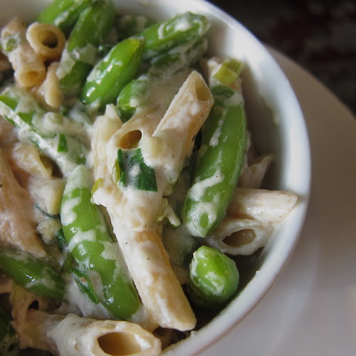 Spring Sweet Pea and Green Garlic Pasta