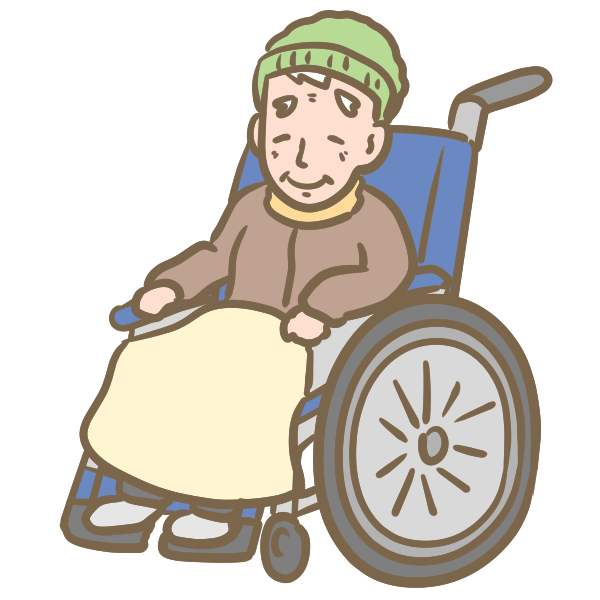 車椅子のおじいちゃんのイラスト かわいいフリー素材が無料のイラストレイン