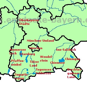 region oberbayern karte Oberbayern Ausflugsziele   Wandern Essen.de