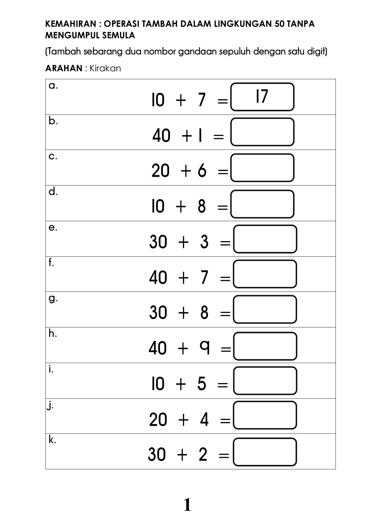 Matematik Tahun 3