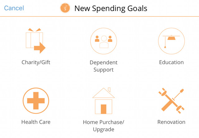 Personal Capital spending goals