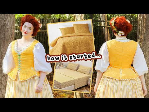 Turning bedding into an 18th century costume  & re-attempting jumps!