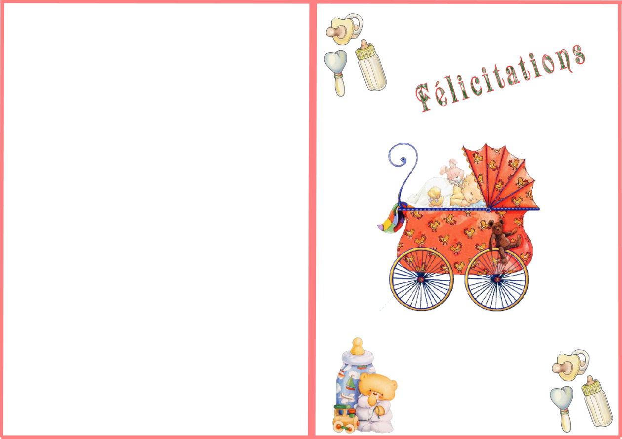 Carte Felicitations Naissance
