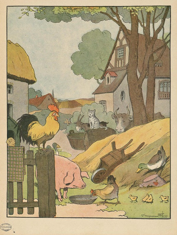 book illustration in colour by Benjamin Rabier