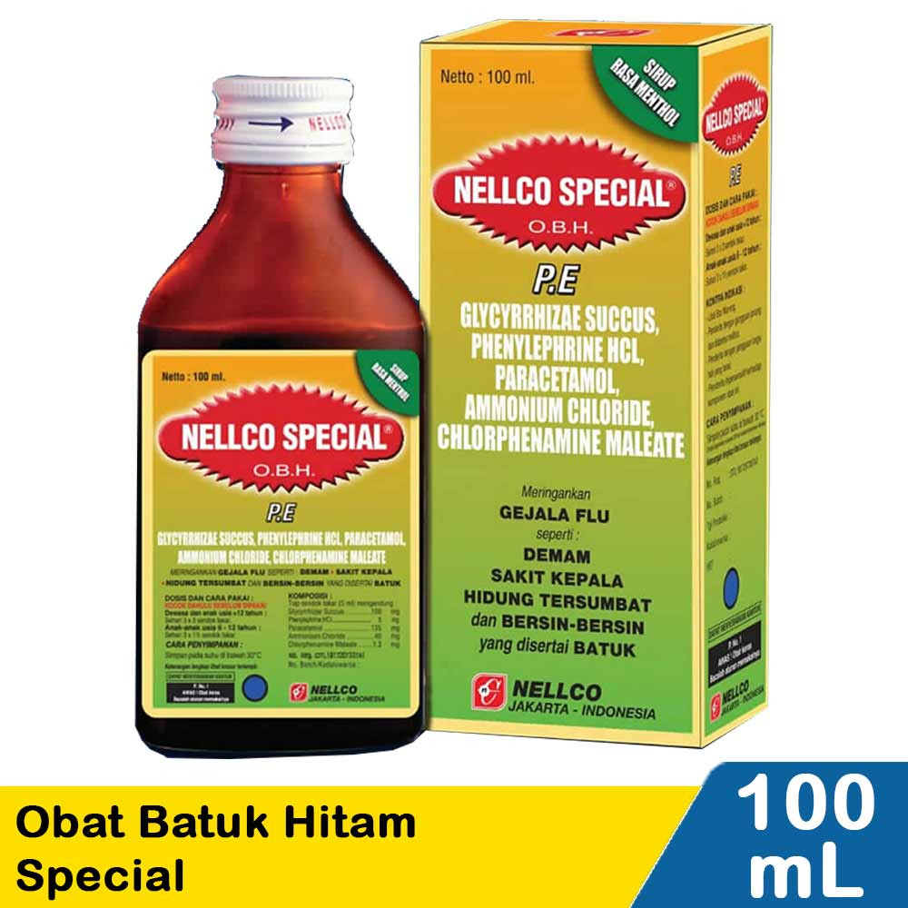 Nellco Obat Batuk Hitam  Btl 100Ml KlikIndomaret