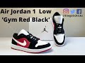[10000印刷√] wmns air jordan 1 low 'gym red black' 628595-Women's air jordan 1 low gym red black