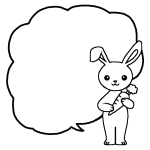 ふきだし1 動物 枠 ふきだし 無料イラスト みさきのイラスト素材