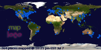 Profile Visitor Map - Click to view visits