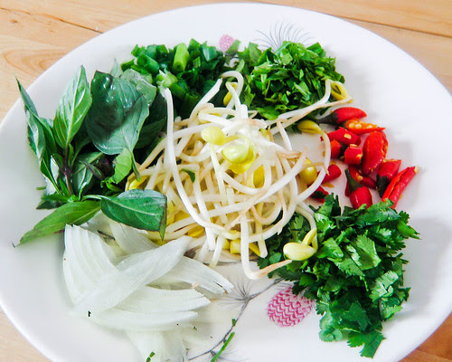 Pho Bo Garnishes
