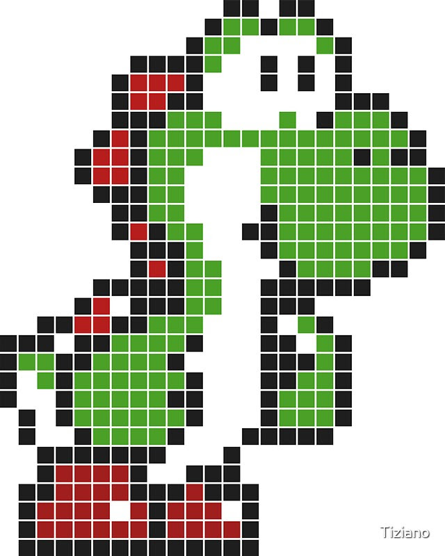"Pixel Yoshi" Stickers by Tiziano | Redbubble