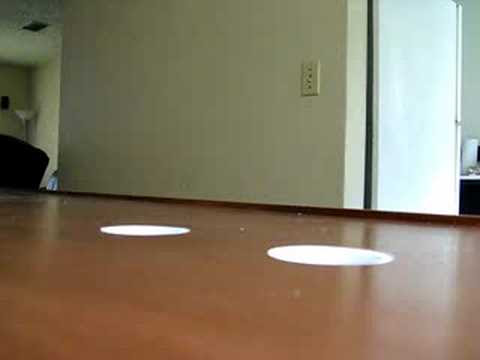 Our beer pong table's ball washer returns the ball to the top of the table 