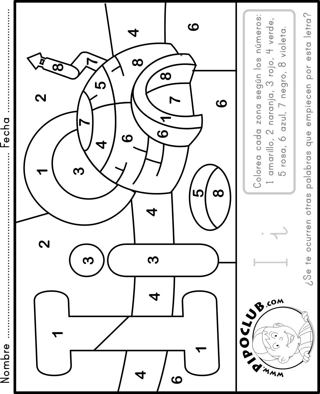 Actividades preescolar numeros para imprimir - Imagui