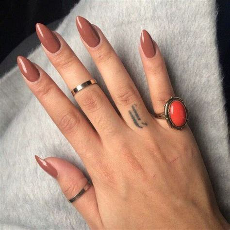 light coffee brown nails image   heart  hair