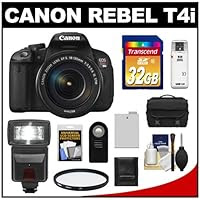 Canon EOS Rebel T4i Digital SLR Camera Body & EF-S 18-135mm IS STM Lens with 32GB Card + Flash + Battery + Case + Filter + Remote + Accessory Kit