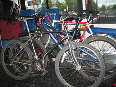 Five bikes on the bus / Highway 17 Express San Jose to Santa Cruz