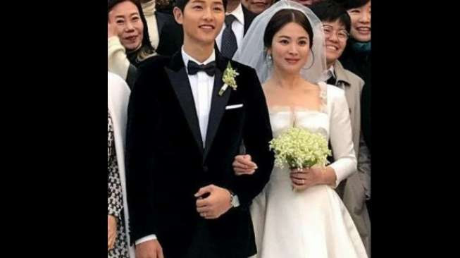 Song Hye Kyo dan Song Joong Ki menggelar pernikahan di Hotel Shilla, Seoul, Korea Selatan, Selasa (31/10/2017). [Instagram]