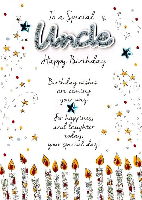 Personalize with your own message, . special uncle birthday greeting card cards birthday wishes messages
